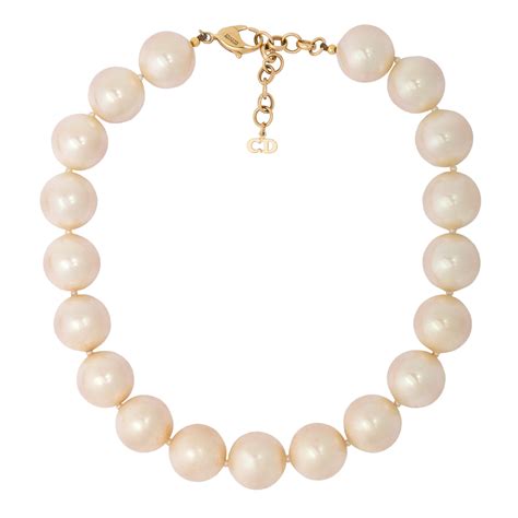 pearl necklace christian dior|Christian Dior necklace price.